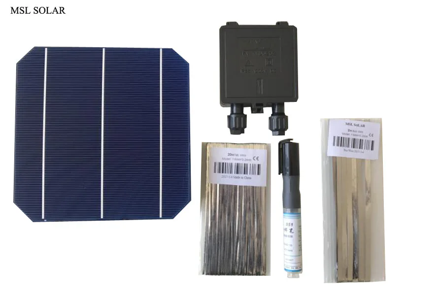 Mono Crystalline Solar Cells 4.88W Top quality 20% Efficiency A Grade DIY solar panel.Give spare parts for free!