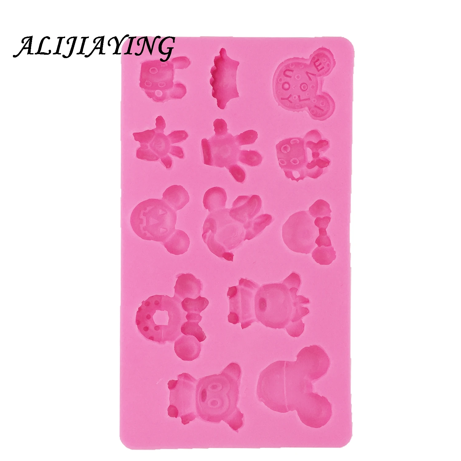 Mouse silicone mold cake decorating tools Sugarpaste Craft Bakeware Fondant chocolate moulds D0329