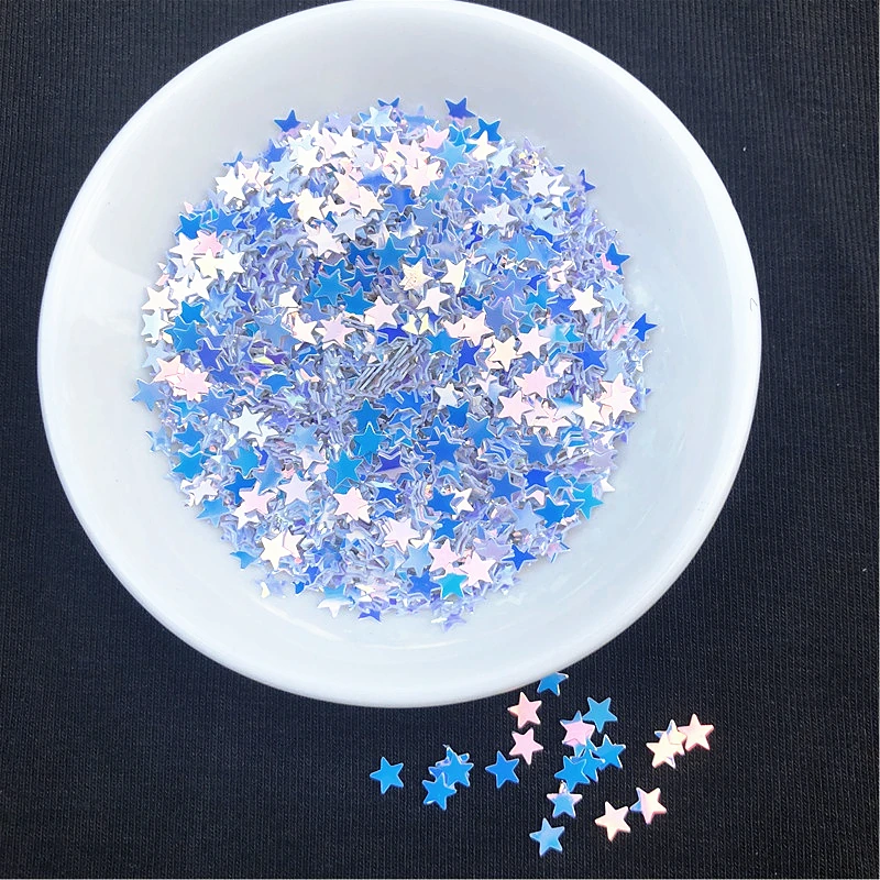 10g/Pack Glittering False Nail Star Sequins 4mm Star Glitter Paillettes powder Craft nail fabric sequin, Slime Wedding Decro