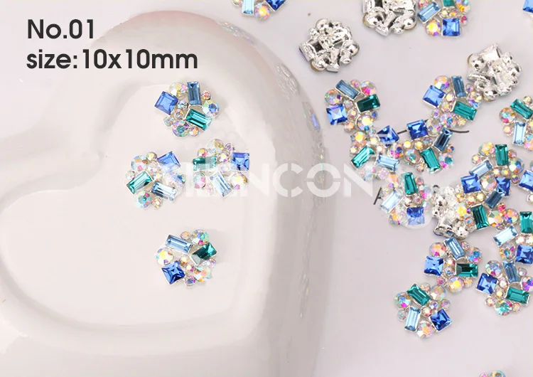 Nouvel arrivage de bijoux en métal, 10 pièces, breloques pour nail art, strass, décoration de haut niveau, accessoire pour les ongles, vente en gros