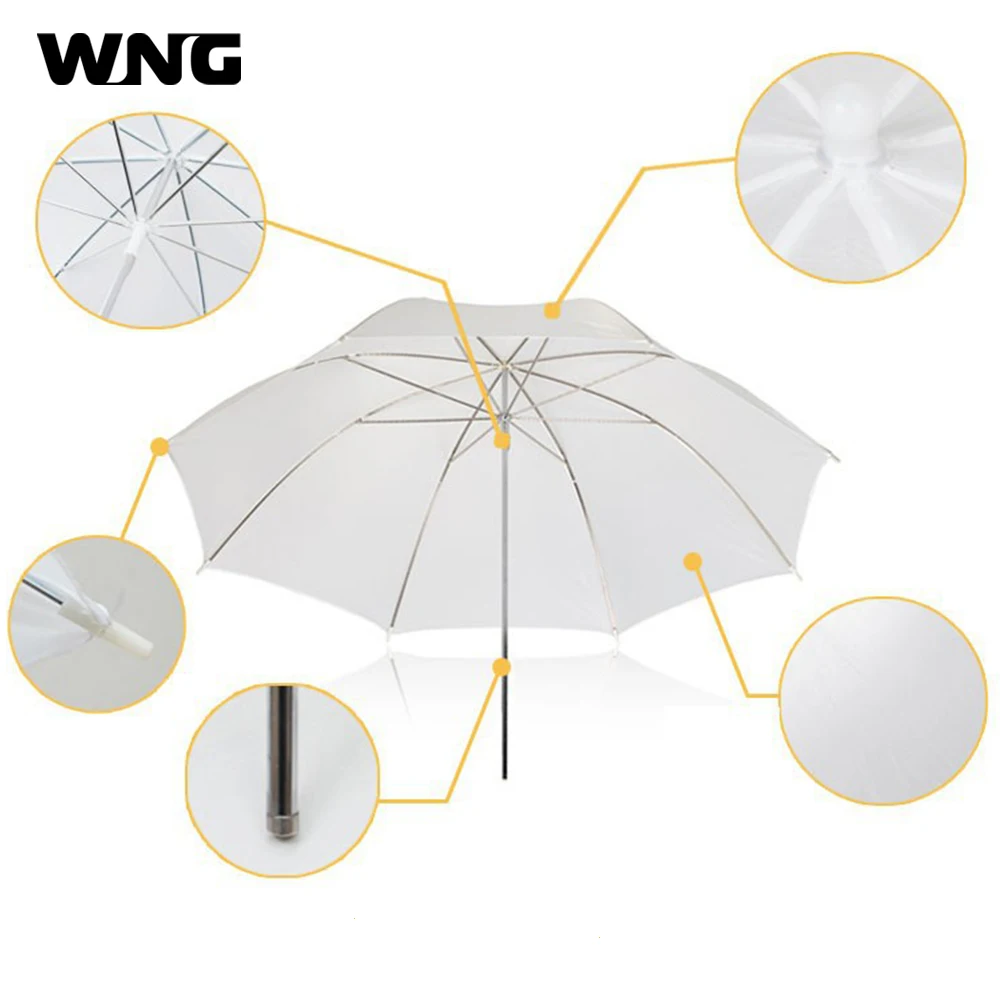 33in 83cm Lightweight Photography Flash Soft Umbrella for Photo Studio Video Shooting Translucent White Diffuser Soft Umbrellas