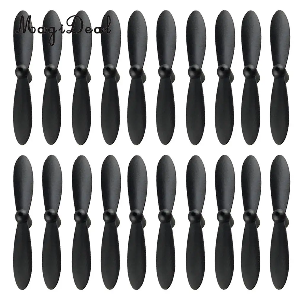 20Pcs Propeller Set Airscrew Replacement for Cheerson CX 10 Mini Drone Quadcopter Helicopter RC Accessories Black