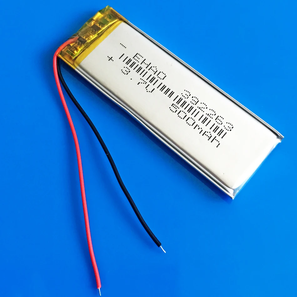 5 قطع 3.7 فولت 500 مللي أمبير 392263   بطارية ليبو بوليمر ليثيوم قابلة لإعادة الشحن لكاميرا الكتاب الإلكتروني MP3 GPS DVD ومسجل بلوتوث