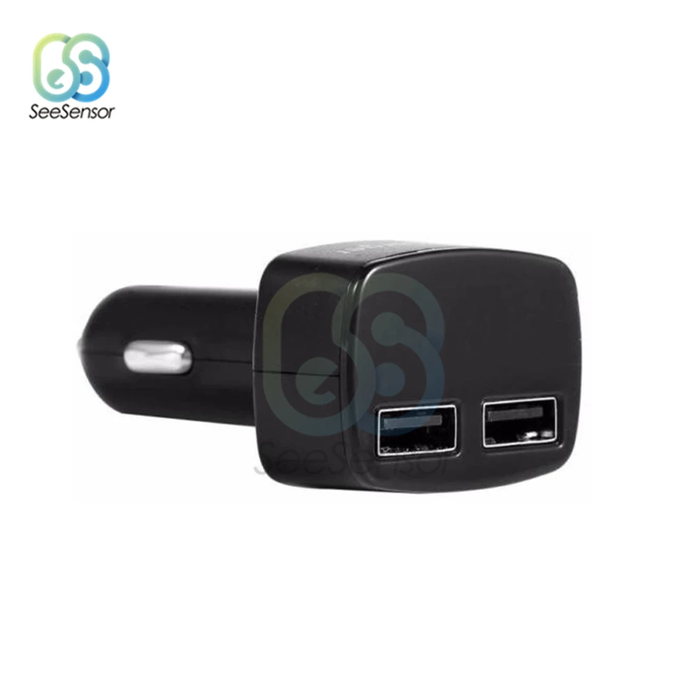 DC 5V 3.1A 4 In 1 Dual USB Car Charger Voltage Current Temperature Meter Tester Digital LED Voltmeter Ammeter Thermometer
