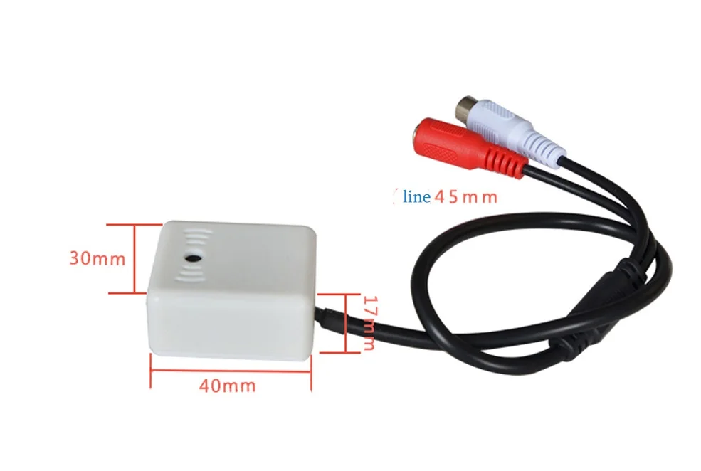 Escam mini microfone cctv, dispositivo de captação de áudio para câmera, adaptador de alta sensibilidade e boa qualidade para monitoramento de áudio dc12v