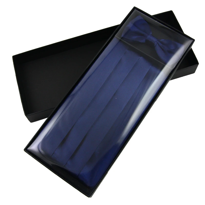 Premium Men\'s Satin Cummerbund Bowtie Set Formal Wedding Party NO Gift Packing - Factory Outlet