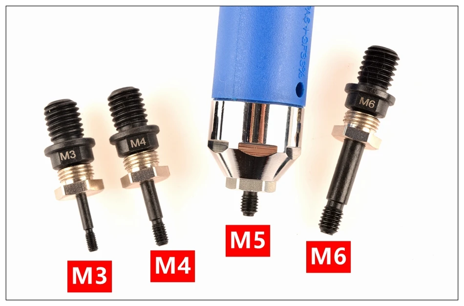 M3-M6 Đinh Tán Nut Công Cụ Bộ Chuyển Đổi Không Dây Khoan Adapter Đinh Tán Nut Gun Pin Điện Đinh Tán Khoan Máy Tán Đinh