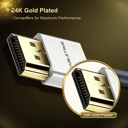 CABLETIME Nowy kabel HDMI M/M ze stopu cynku HDMI do HDMI 2k * 4k 2.0 Slim Kabel HDMI do telewizora Laptop Projektor PS3 PS4 Kabel C124