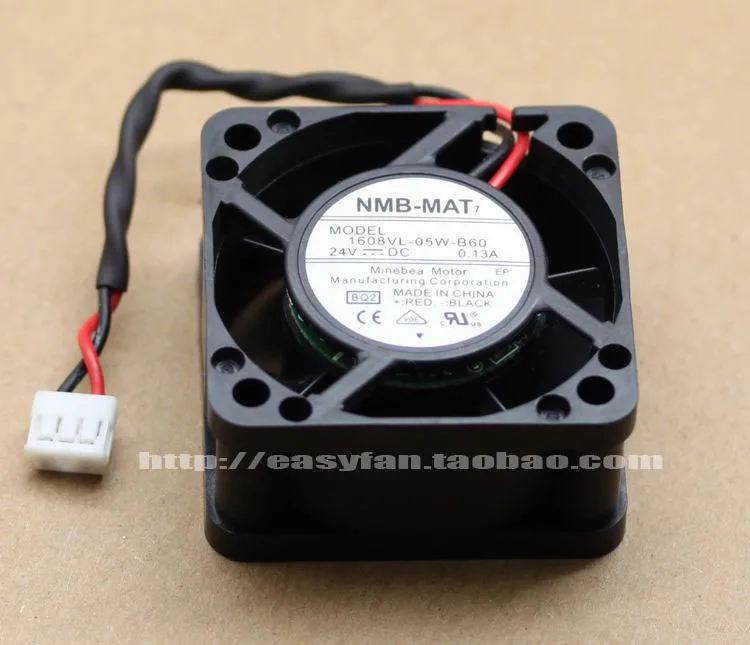 

NMB-MAT 1608VL-05W-B60 BQ2 DC 24V 0.13A 40x40x20mm Server Cooling Fan