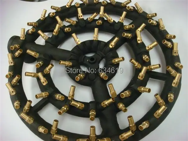 88 Brass Nozzles Gas Jet Burner Propane / Natural Gas Cast Iron Fast Cooking Burner Kitchen Cooking Burner