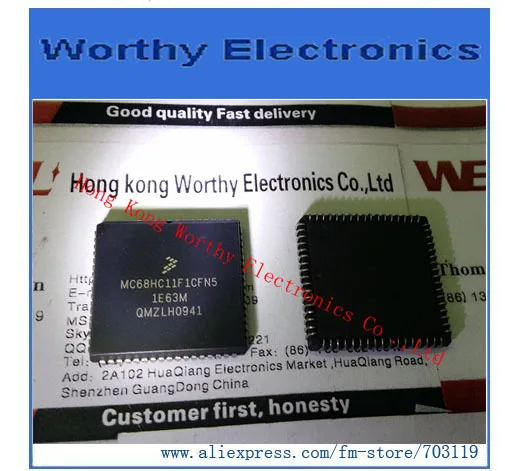 

Free shipping 10PCS/LOT MC68HC11F1CFN5 MC68HC11F1C PLCC68