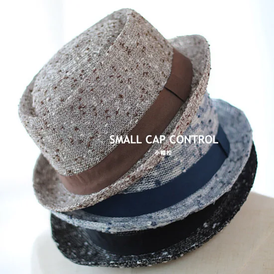 Summer New Fashion Women Small Brim Fedora Hats Female Pork Pie Hats For Men Chapeu Sun Beach Caps ELDS006