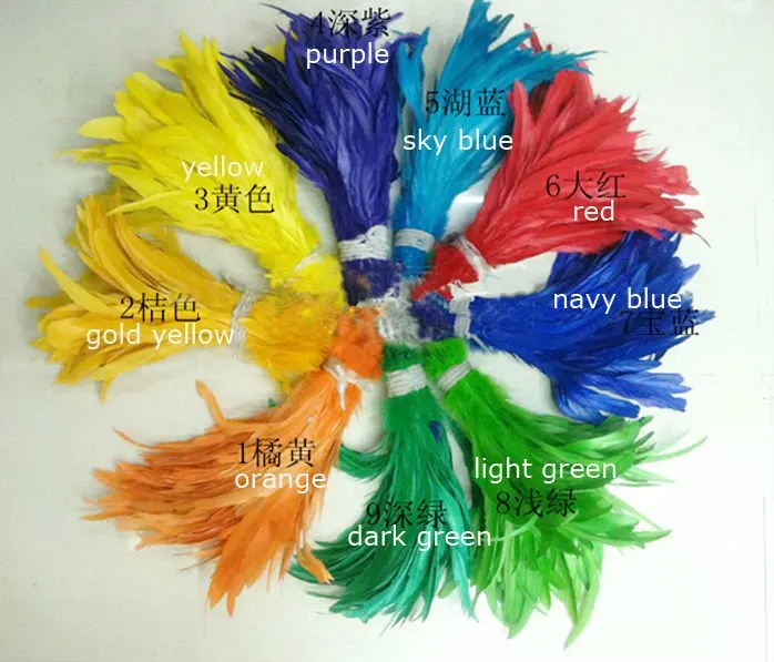 Feather Top! 100pcs/lot 10-12