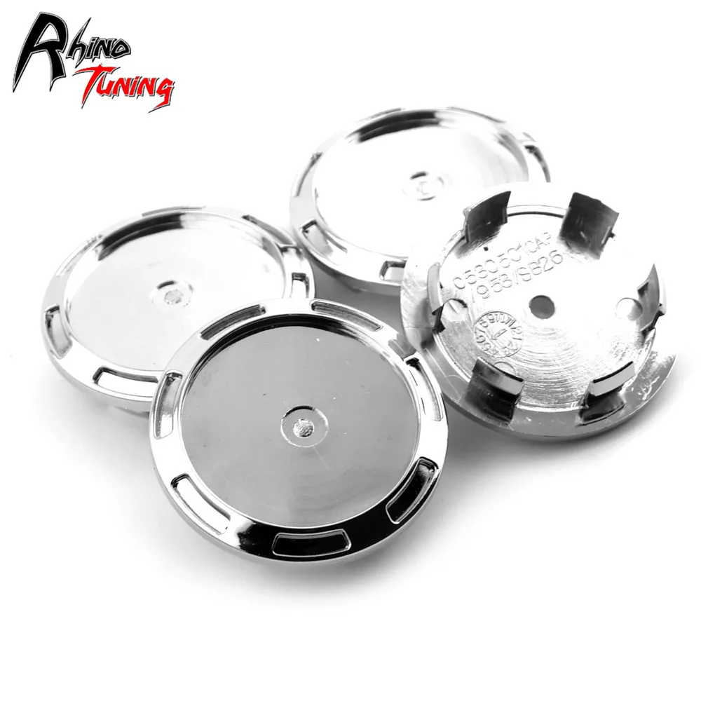 Tapa central de rueda cromada, emblema para Ruff Racing R953, 4 piezas, 67mm, 51mm, estilo de coche