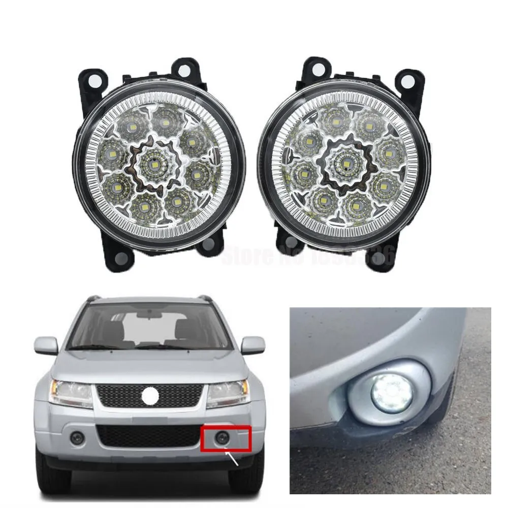 2 uds estilo de coche halógeno/luces antiniebla LED faros antiniebla para Suzuki Grand Vitara 2 cerrado vehículo todoterreno JT 2007-2013