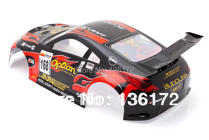 Ewellsold 1/10 RC Car  body shell 1:10 remote control cars shell body 200mm S004B black