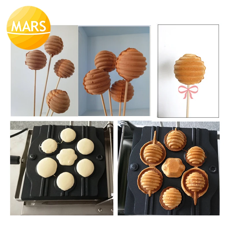 

Mars Commercial Use Electric Lolly Waffle Sticks Makers 220v 110v Cakes Pops Machines Baker Iron Mold Making Pan Equipment