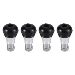 4PCS Black Car Motorcycle Chrome Alloy Tubeless Rubber Wheel Tire Valve Stems Complete TR412ac Chrome Caps