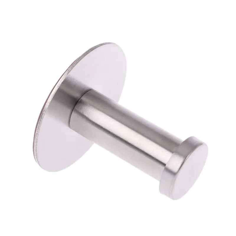 Stainless Steel Round without Drilling Self Adhesive Wall Mounted Towel Clothes Hook Sticker Robe Coat Hanger Bathroom 4cm/5cm