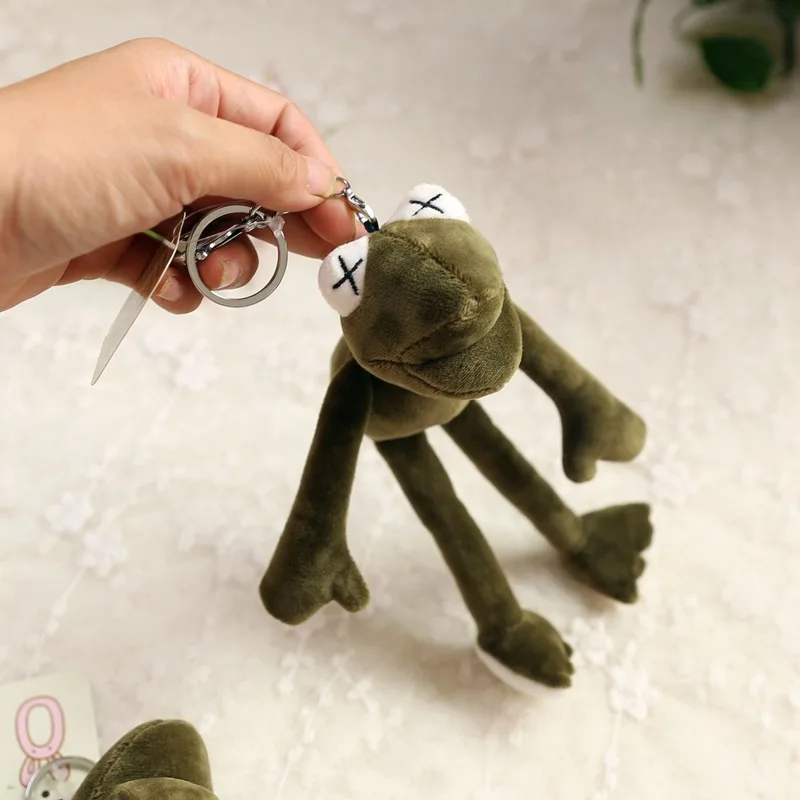 24cm Plush long-legged frog Pendants Doll Cute Plush Keychain Toy High Quality Version Ragdoll