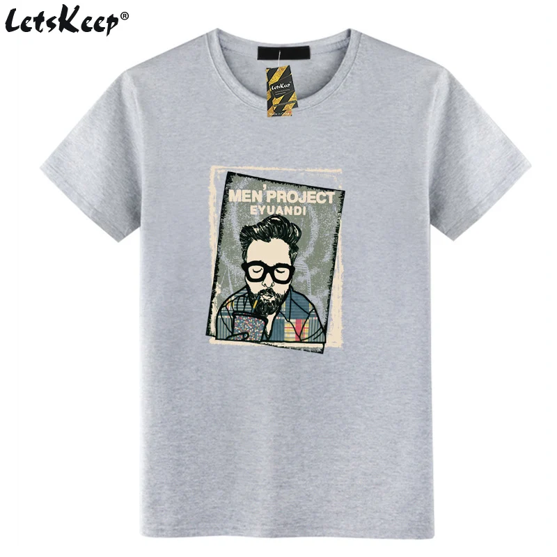 LetsKeep graphic photo t shirt man full Cotton comics character t-shirts men soft summer printed tee shirt plus size ,MA387