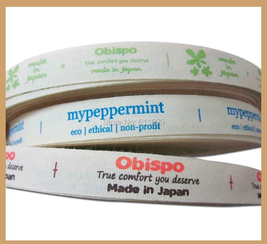 Free Shipping custom clothing labels/printed cotton label/Trademark manufacture garment printed tags 1000 pcs