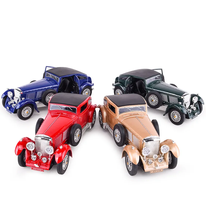 Classic 1:32 8L antique car alloy model,simulation die-cast metal sound and light back to luxury model ornaments,free shipping