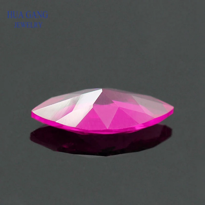 Marquise Shape 3# Rose RedBrilliant Cut Synthetic Corundum Stone For Jewelry Size 1.5x3-8x16mm