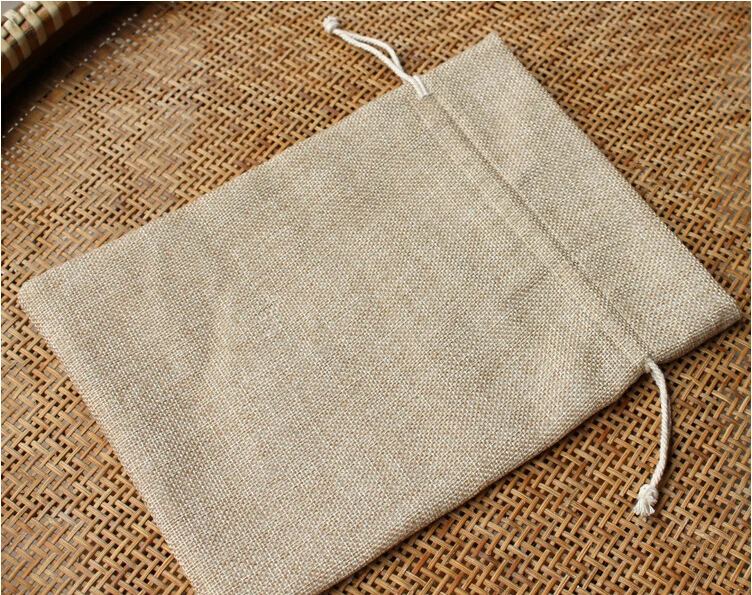 10*14cm 20pcs Vintage Style Jute Sacks Drawstring Gift Bags For Jewelry/wedding/christmas/birthday Packaging Linen Pouch Bags