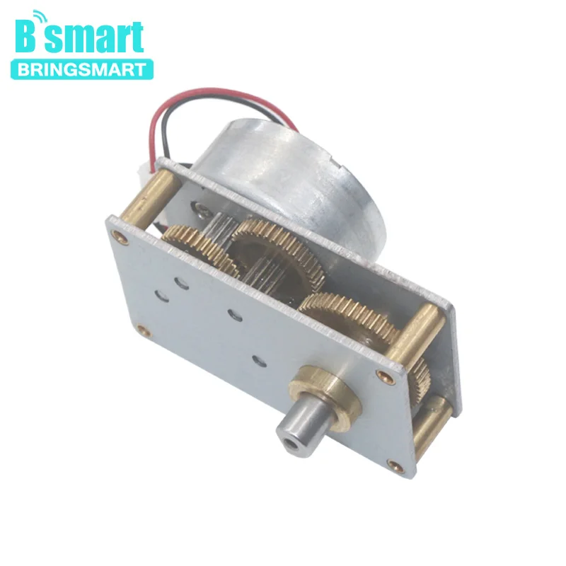 Bringsmart Small Gearbox Motor ZB4124-300 Valve Motor Reducer High Torque Miniature DC Low Speed Motor Reductor 6V Metal Gear