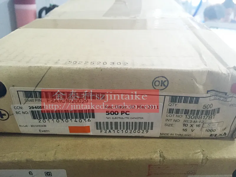 2020 hot sale 30PCS/50PCS audio capacitance 16V1000UF 10X16 RE3 blue robe 85 degrees imported ELNA electrolysis free shipping