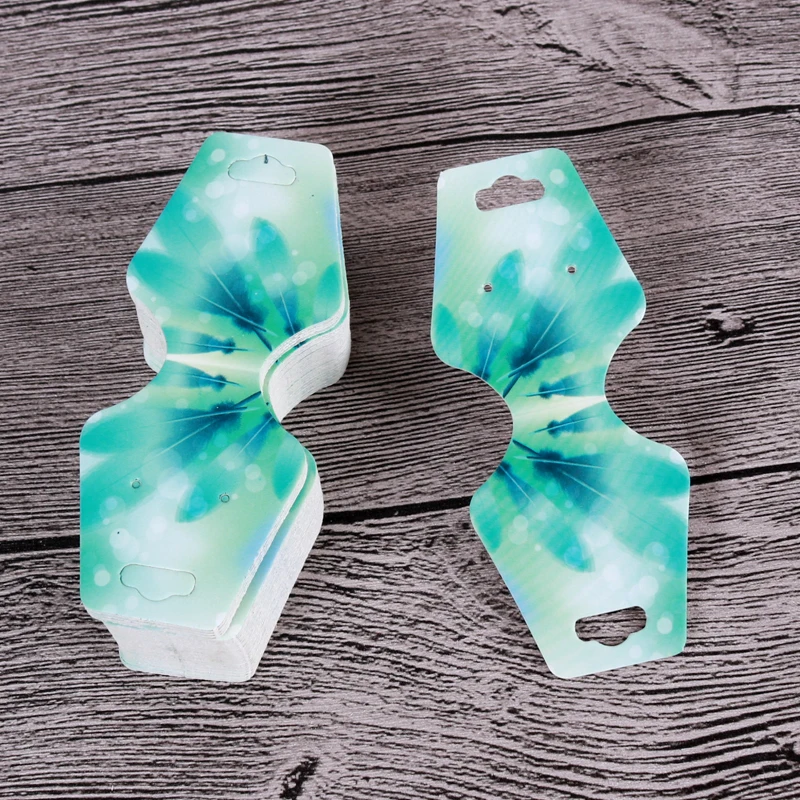 وصل جديد 100 قطعة 4.5x10.8 سنتيمتر ورقة ملونة بطاقات الطباعة مجوهرات قلادة سوار علامة تعليق بطاقات عرض مجوهرات ملصق