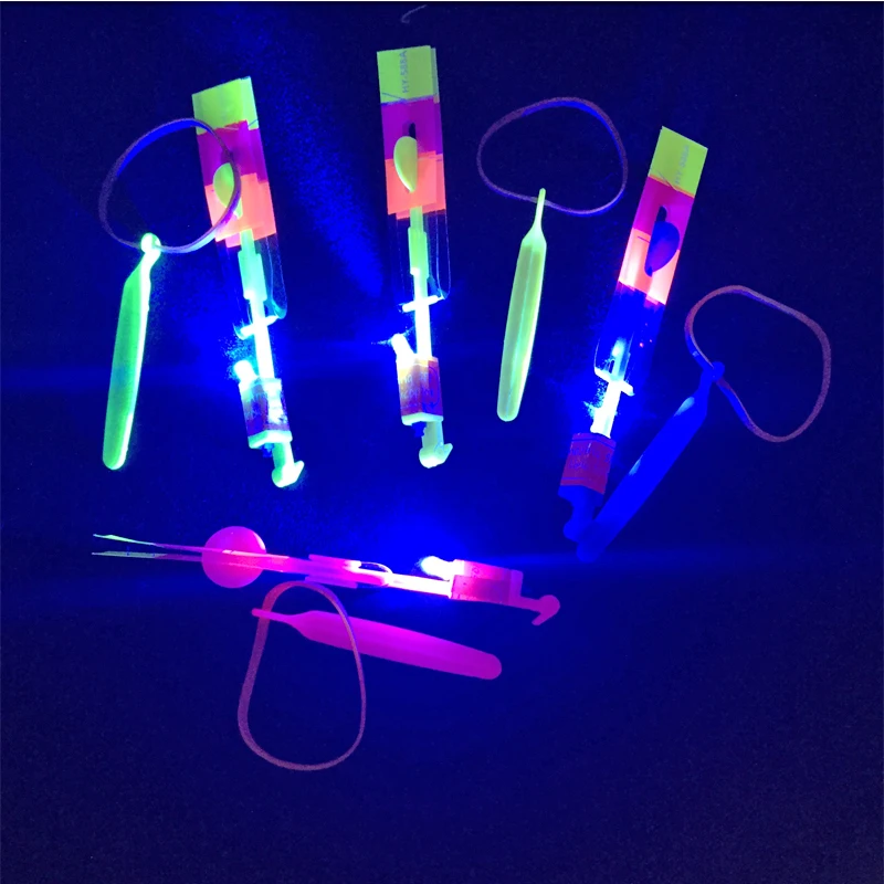 Led Dance Gafas Led 10 Pcs Flashing Sling Shot Slingshot Children Toys Light Flying Catapult Outdoor Toy Kids Boys Gift