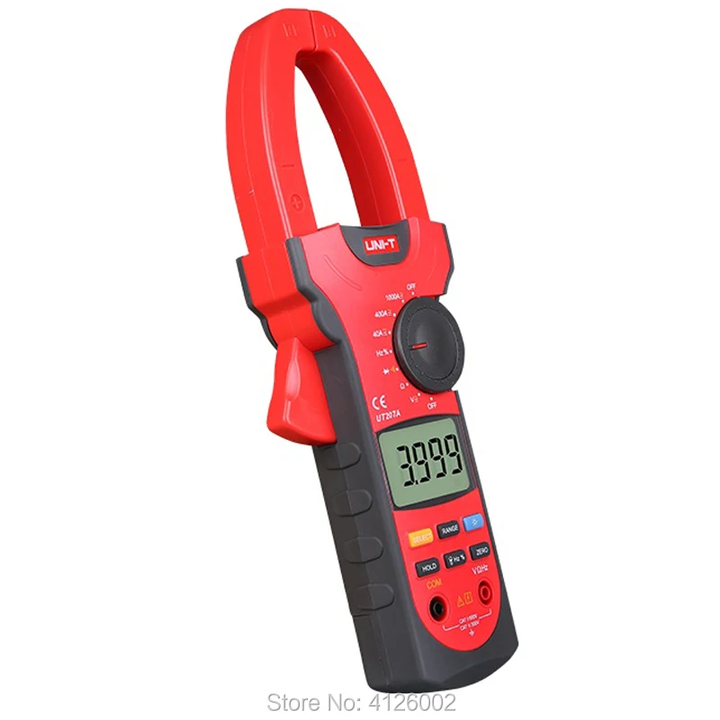 Цифровые клещи UNI-T UT207A/ UT208A/ UT209A 1000A; Амперметр переменного/постоянного тока, резистор/конденсатор/частотный/температурный тест