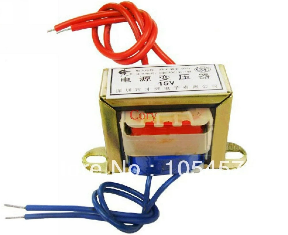 1PC 1W EI Ferrite Core Input 220V 50Hz Vertical Mount Electric Power Transformer Output Voltage Single Group