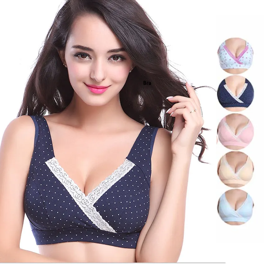 Cotton Maternity&Nursing Bra Pregnancy Women Underwear Set for Women Breast Feeding Pregnant Mother Clothes Wire Free Sleep Bra