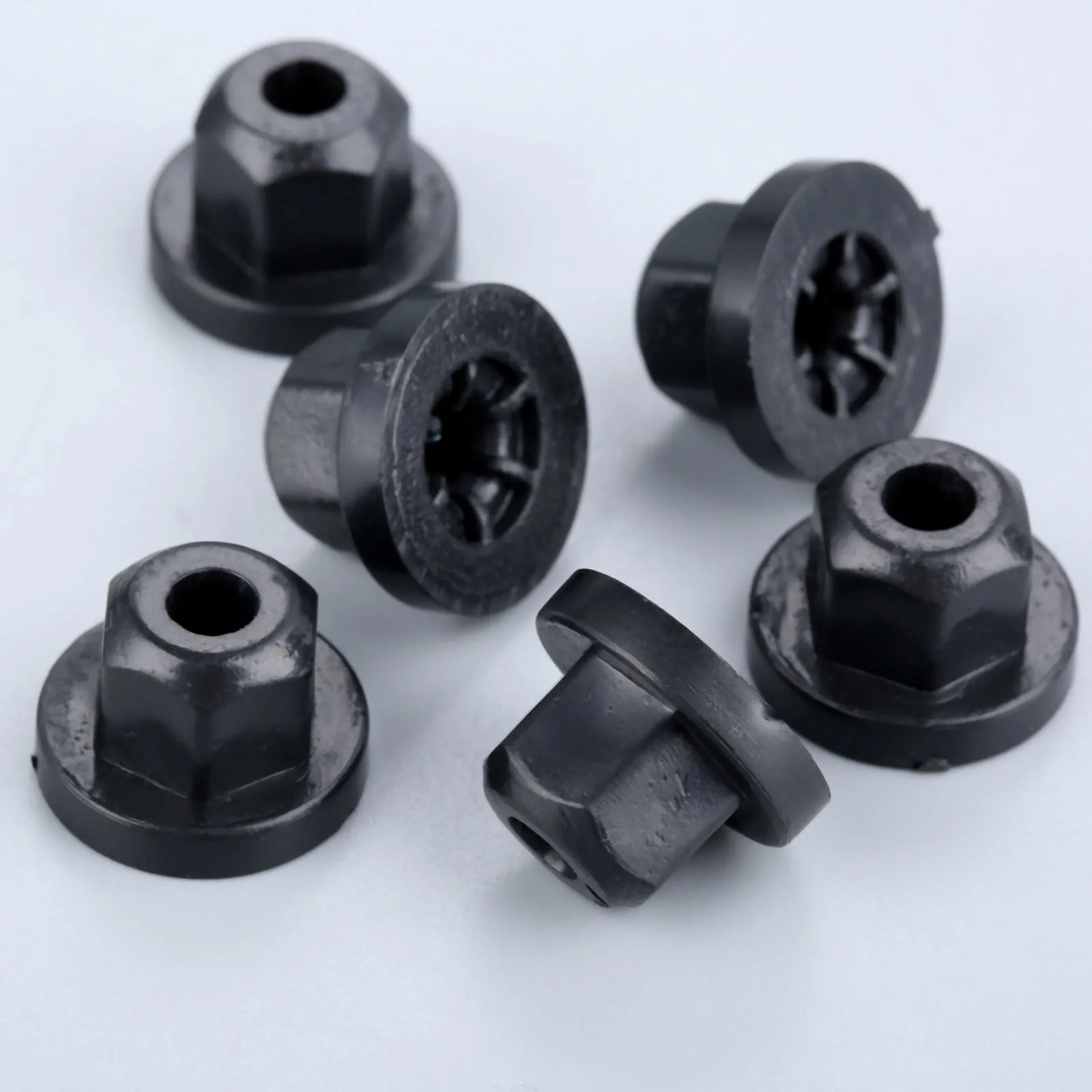 20Pcs Car Plastic Body Nut Flange Clips 10mm Hex Fastener Rivets For Mercedes Benz 7 Series 003-990-02-51 BMW 16-13-1-176-747