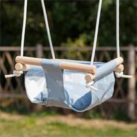 Canvas Hanging Swing Seat Indoor Outdoor Hammock Toy For Toddler Garden Wooden Swing Rocker Children Kindergarten Outdoor Toy