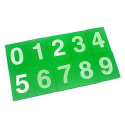Montessori Baby Toy Math Mini Size carta vetrata in legno numero 0-9 Green Board educazione della prima infanzia educazione prescolare giocattoli per bambini