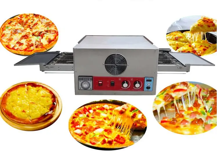 Electric Conveyor Pizza Oven Commercial 12 Inch Pizza Stove Oven Large Dispenser Cake Bread Pizza Making Machine 220V/380V