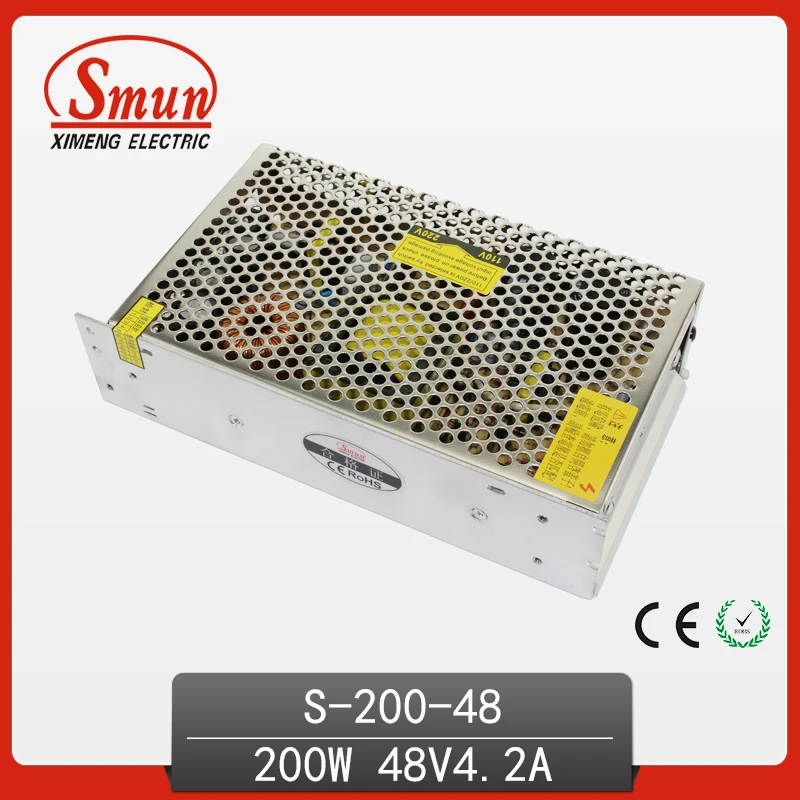 200W Power Supply 48V 4.2A Switching Power Supply 200W AC/DC Power Supply Unit AC-DC Converter S-200-48