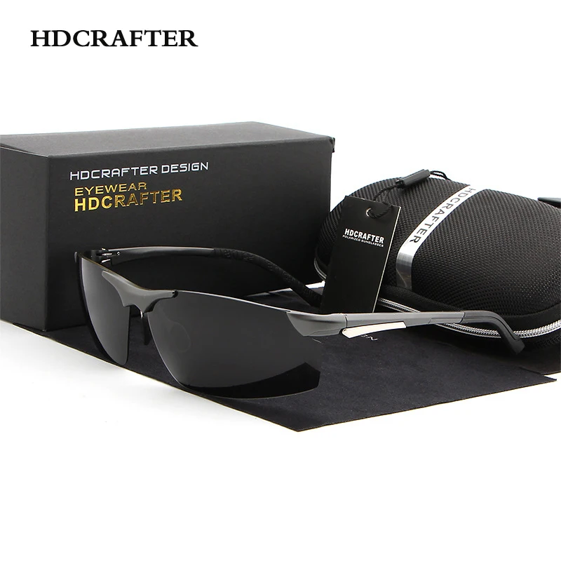 

HDCRAFTER Aluminum Magnesium Men's Pilot Sunglasses Polarized Coating Mirror Driving Sun Glasses Oculos Male Eyewear For Men