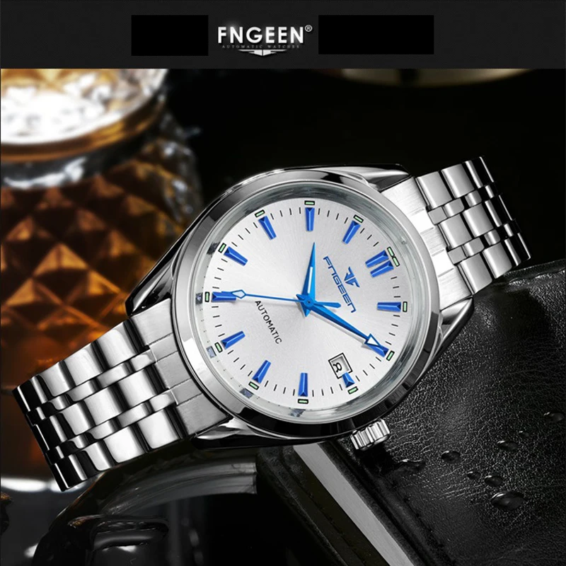 Mens Wrist Watch man Top Brand Luxury Male Wristwatch Luminous Calendar Waterproof Leather Steel Automatic Mechanical Men Watch