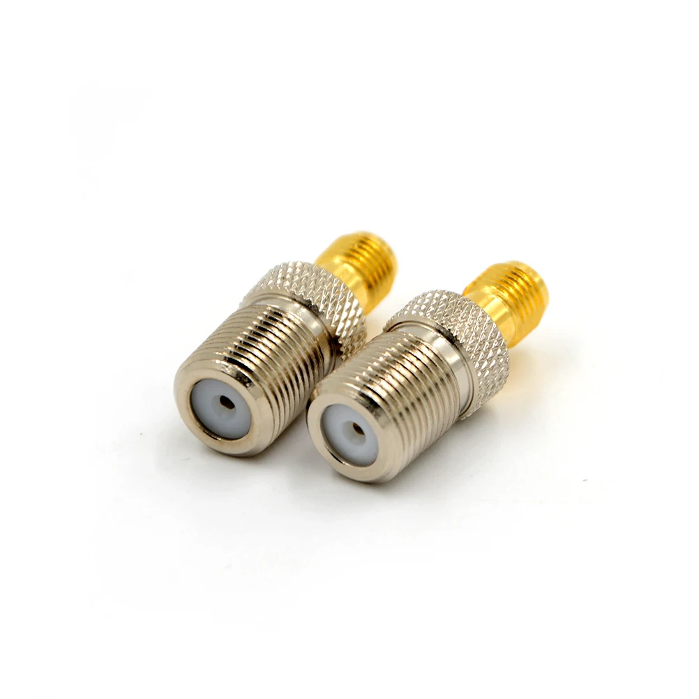 1pcs Female F Type Jack To SMA Female Plug Straight RF Coax Adapter F To SMA Convertor F Female to SMA Female Connector