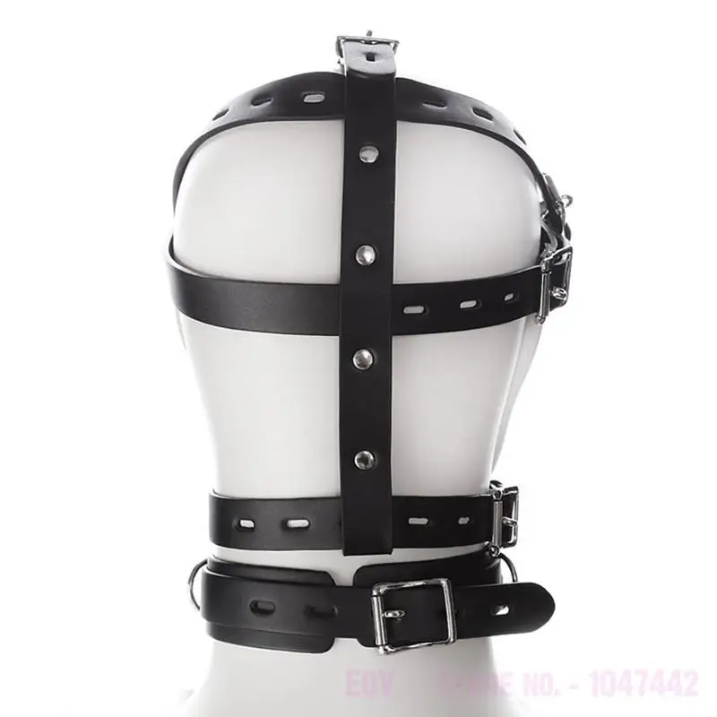 PU Leather Harness BDSM Bondage Harness Gag Gay Mouth Mask With Ball Mouth Gag Fetish Salve Restraint Sex toys For Couples