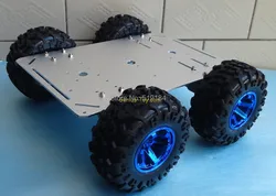 Supper big Rugged Intelligent 4WD  car tank tires 130mm aluminum chassis large loading trolley