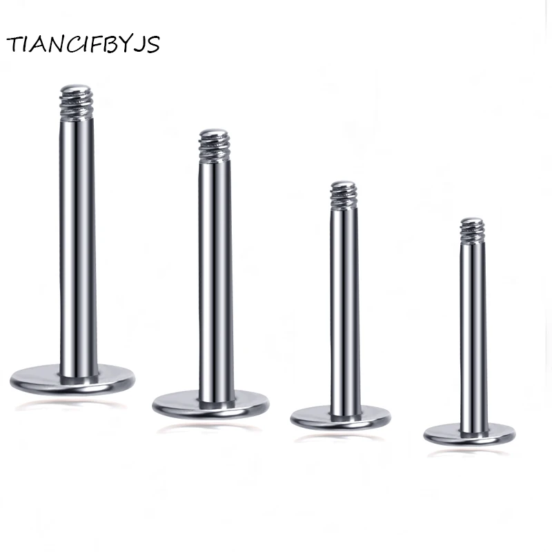 

TIANCIFBYJS Mix 6-12mm Lip Labret Bar Barbell Tragus Ear Piercing Body Jewelry Stainless Steel Screw Lip Labret Stud Ring 400pcs