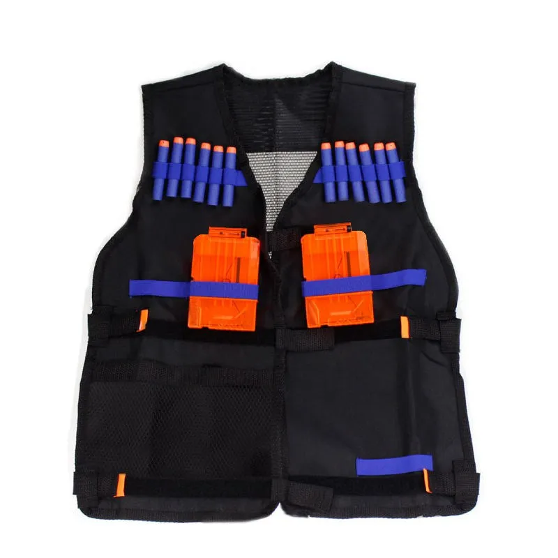 New Tactical Vest Kit Safety Vests Adjustable with Storage Closing Pockets Fit for Nerf N-Strike Elite Team Waistcoats