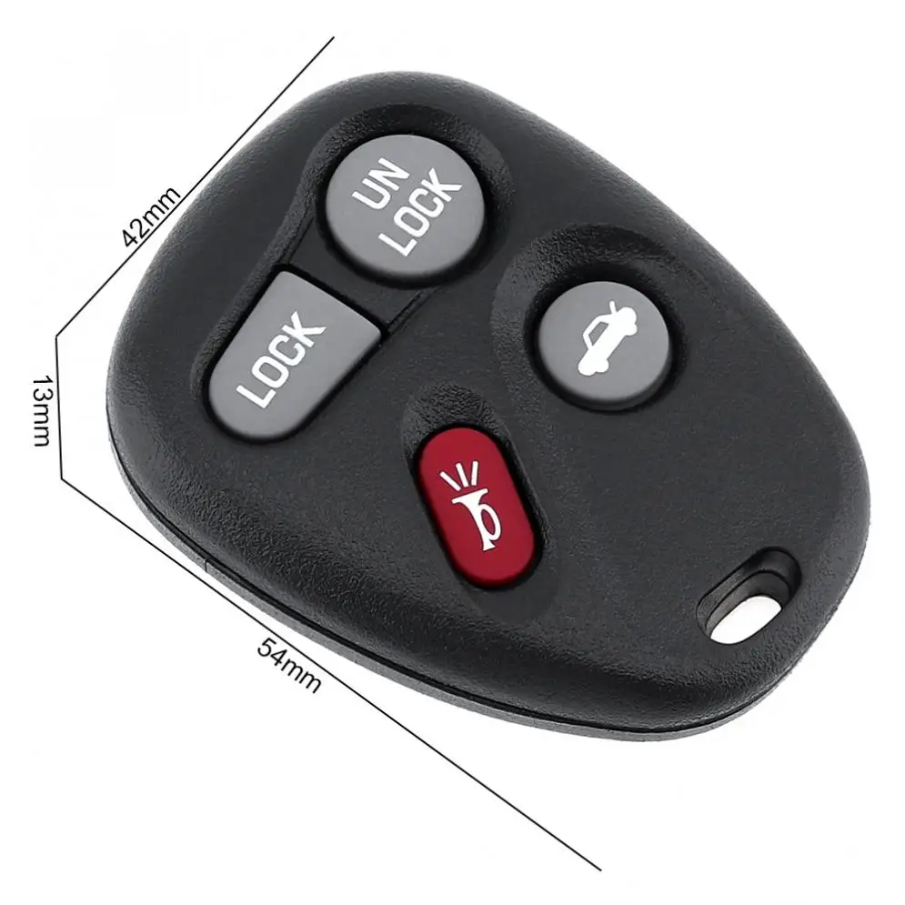 315MHz 4 Buttons Keyless Entry Remote Key Fob KOBLEAR1XT 10443537 Fit for Chevrolet Monte Carlo /Impala 2001 2002 2003 2004 2005