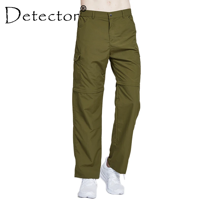 Detector Men's Hiking Pants Quick Dry Removable Convertible trousers Outdoor Breathable Men Pant Camping Trekking Fishing Shorts